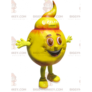 Costume de mascotte BIGGYMONKEY™ de bonhomme rond orange et