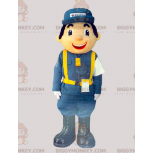 Courier Delivery Postman BIGGYMONKEY™ mascottekostuum gekleed