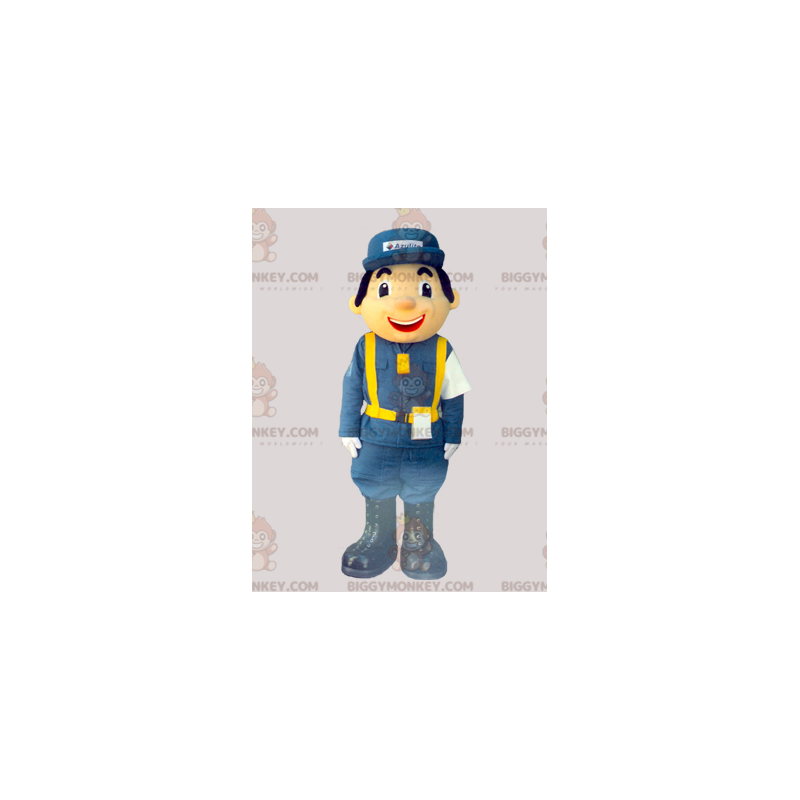 Kurierdienst Postbote BIGGYMONKEY™ Maskottchenkostüm in Uniform