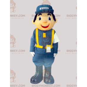 Courier Delivery Postman BIGGYMONKEY™ Mascot Costume Dressed In