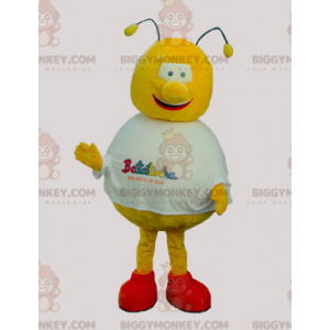 BIGGYMONKEY™ Legrační kulatý kostým maskota žluté a červené