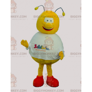 BIGGYMONKEY™ Funny Round Yellow And Red Bee Mascot Costume -
