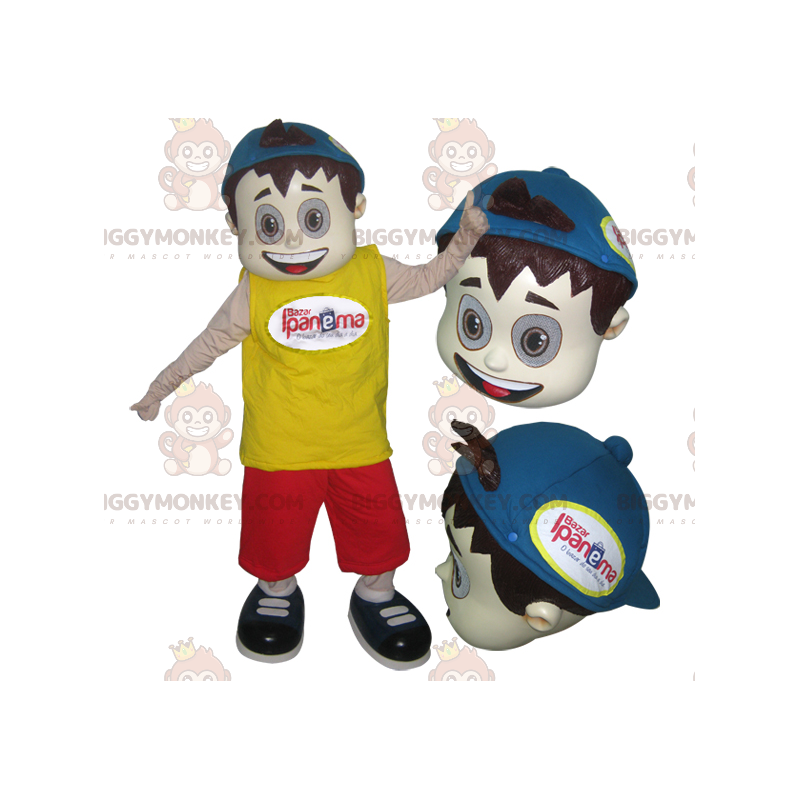 Costume de mascotte BIGGYMONKEY™ de garçon d'adolescent avec