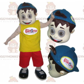 BIGGYMONKEY™-mascottekostuum voor tienerjongen met pet -