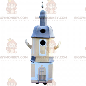 Beige-blaues BIGGYMONKEY™ Maskottchen-Kostüm Monument Church