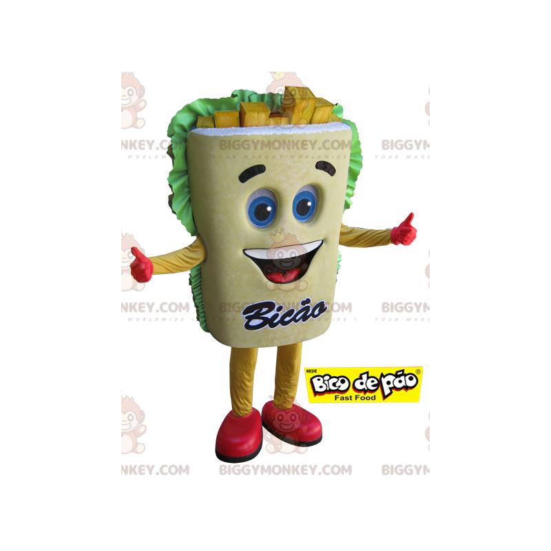 Costume da mascotte Giant French Fries BIGGYMONKEY™. Spuntino