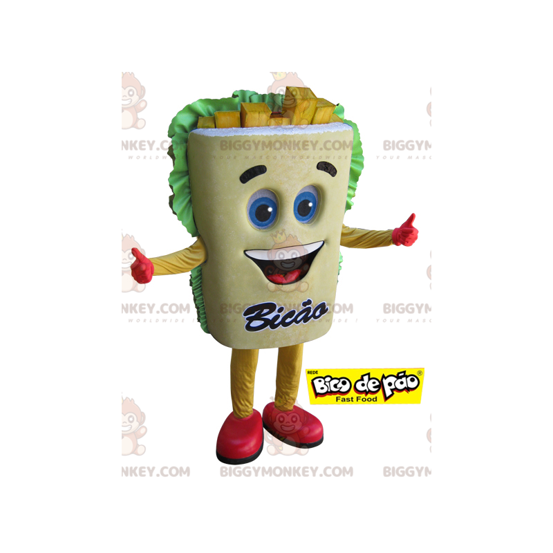 Giant French Fries BIGGYMONKEY™ Mascot Costume. Snack