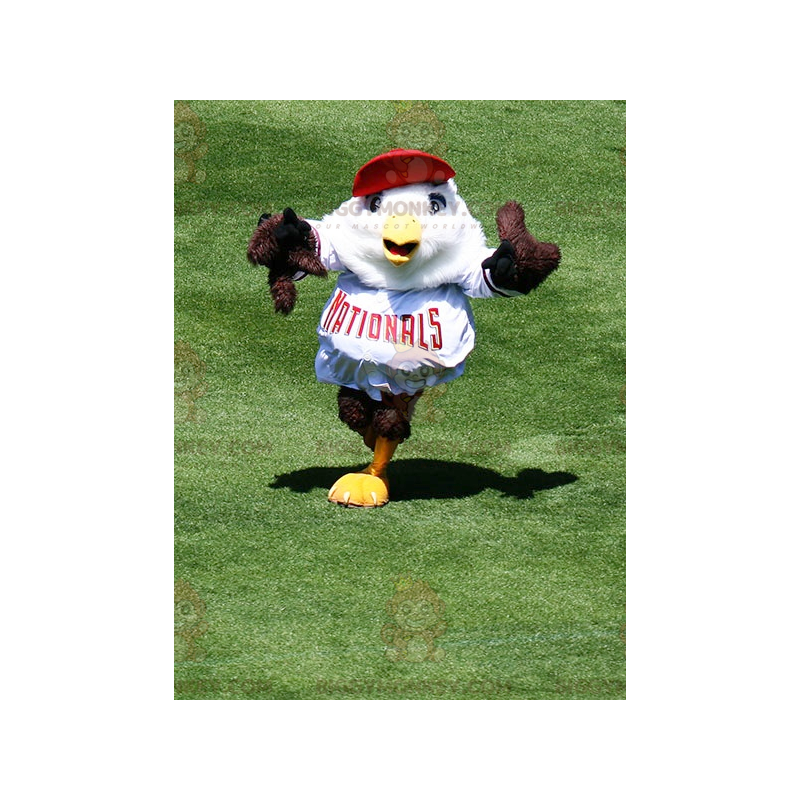 Costume de mascotte BIGGYMONKEY™ d'aigle d'oiseau marron et