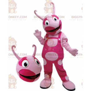 BIGGYMONKEY™-Maskottchenkostüm in zweifarbigem Pink. Rosa