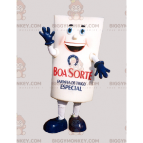 Traje de mascote BIGGYMONKEY™ Pacote de Farinha Gigante Azul e