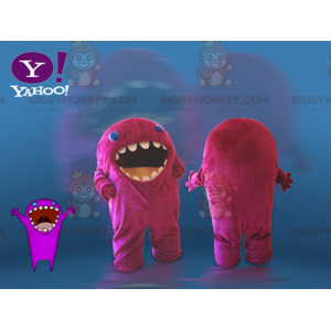 Disfraz de mascota Pink Monster BIGGYMONKEY™. Disfraz de