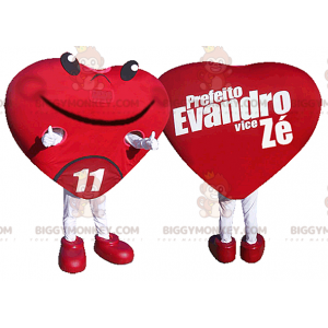 Costume da mascotte gigante cuore rosso BIGGYMONKEY™. Costume