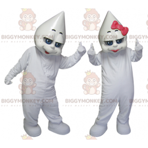 BIGGYMONKEY™:n maskotti valkoisista miehistä tyttö ja poika -