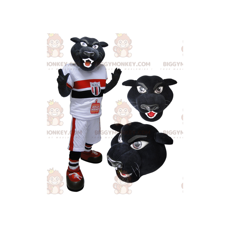 BIGGYMONKEY™ Black Panther Tiger Mascot Kostym i sportkläder -