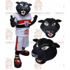 BIGGYMONKEY™ Black Panther Tiger Mascot Costume In Sportswear –