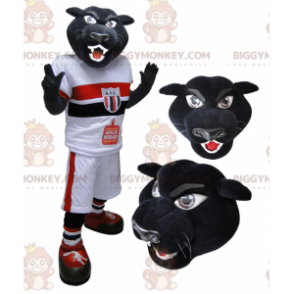 BIGGYMONKEY™ Black Panther Tiger maskottiasu urheiluasuissa -