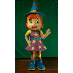 Red Witch Witch Fairy BIGGYMONKEY™ Mascot Costume -