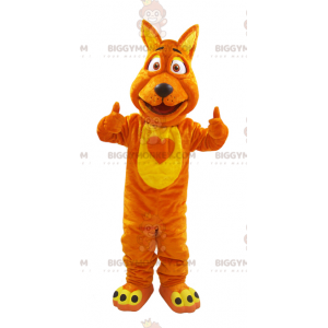 Costume de mascotte BIGGYMONKEY™ de loup de renard orange et