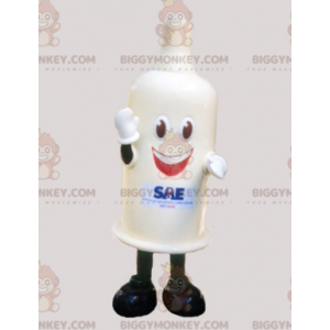 Costume de mascotte BIGGYMONKEY™ de préservatif de condom blanc