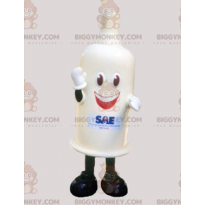 Traje de mascote BIGGYMONKEY™ de camisinha branca gigante –