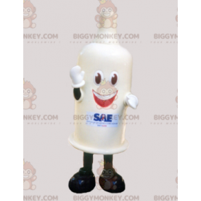 Kostium maskotka gigantyczna biała prezerwatywa BIGGYMONKEY™ -