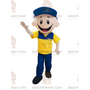 Traje de mascote de mecânico carteiro BIGGYMONKEY™ vestido de