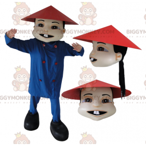 BIGGYMONKEY™ Ασιατική κινεζική στολή μασκότ με παραδοσιακό