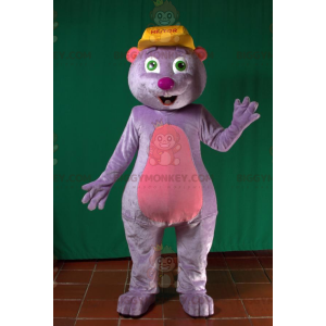 Costume de mascotte BIGGYMONKEY™ de taupe violette et rose