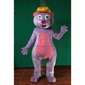 Costume de mascotte BIGGYMONKEY™ de taupe violette et rose