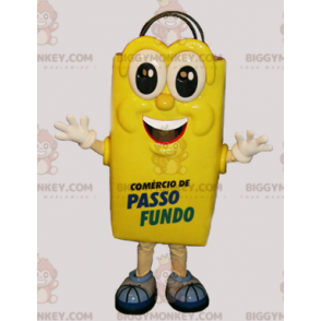 Jolly Giant Yellow Shopping Bag BIGGYMONKEY™ Mascot Costume –