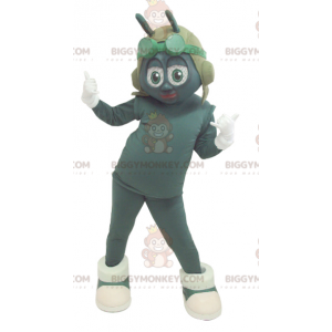 Costume da mascotte BIGGYMONKEY™ da insetto verde e bianco con