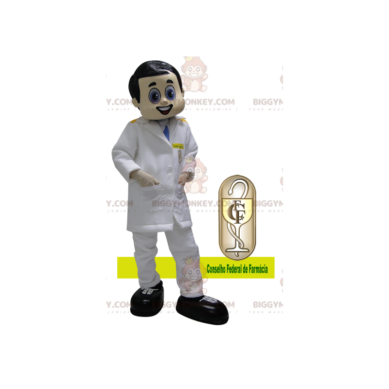 Doctor BIGGYMONKEY™ Mascot Costume Dressed in White Coat –