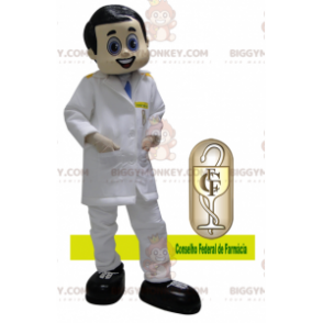 Doctor BIGGYMONKEY™ mascottekostuum gekleed in witte jas -