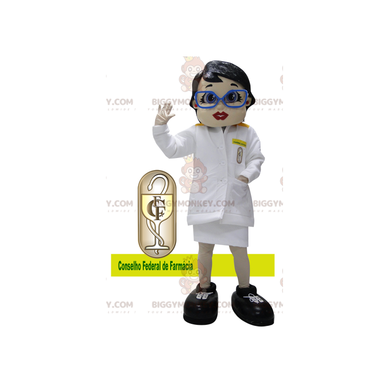 Doctor Nurse White Coat BIGGYMONKEY™ Mascot Costume –