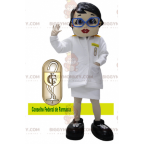 Kostium maskotka lekarz pielęgniarka biały płaszcz BIGGYMONKEY™