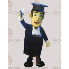 Tuore Graduate BIGGYMONKEY™ maskottiasu hatulla ja pukulla -