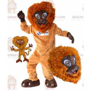 Costume de mascotte BIGGYMONKEY™ de singe orange et marron