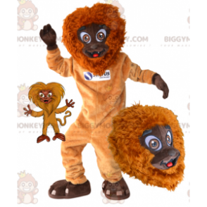 Costume de mascotte BIGGYMONKEY™ de singe orange et marron