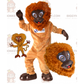 Lustiges pelziges BIGGYMONKEY™-Maskottchen-Kostüm für Affen in