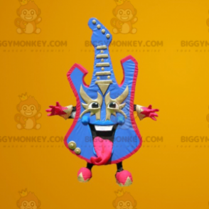 Costume mascotte BIGGYMONKEY™ per chitarra elettrica colorata