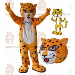 Costume de mascotte BIGGYMONKEY™ de tigre de léopard orange