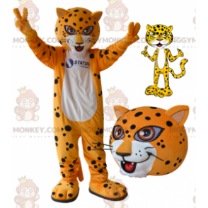 Costume de mascotte BIGGYMONKEY™ de tigre de léopard orange