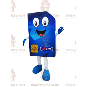 Jolly Giant Blue SIM Card BIGGYMONKEY™ Costume mascotte -