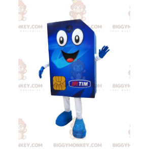 Jolly Giant Blue SIM Card BIGGYMONKEY™ Costume mascotte -