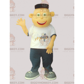 BIGGYMONKEY™ Disfraz de mascota de joven adolescente sonriente
