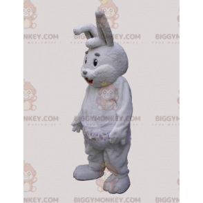 Disfraz de mascota BIGGYMONKEY™ de conejo gris y blanco grande