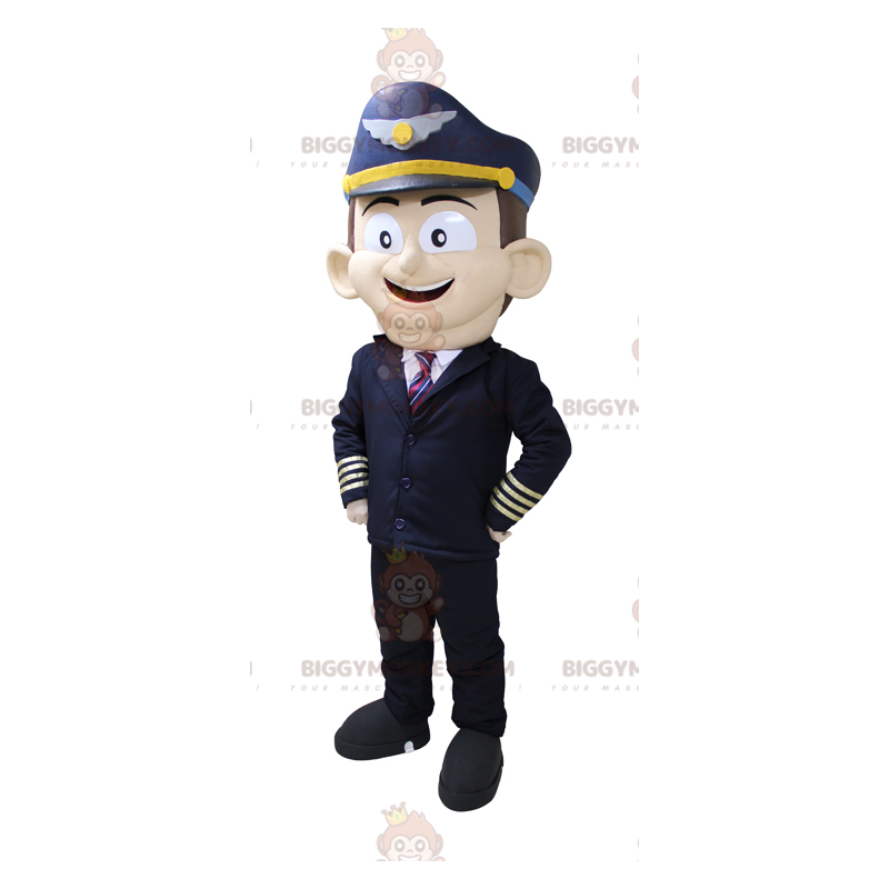 Flypilot BIGGYMONKEY™ maskotkostume. BIGGYMONKEY™ Airline Pilot