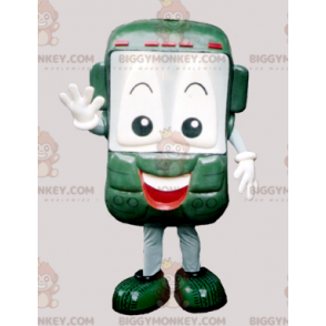 Smiling Green Cell Phone BIGGYMONKEY™ Mascot Costume –