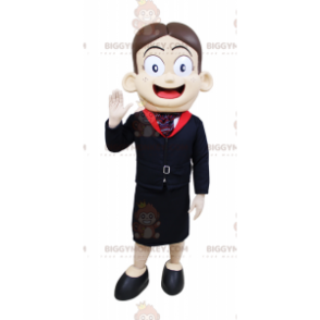 Very Smiling Air Hostess BIGGYMONKEY™ Mascot Costume –