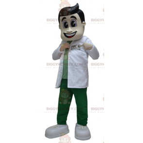 Arzt Apotheker BIGGYMONKEY™ Maskottchenkostüm mit weißem Mantel